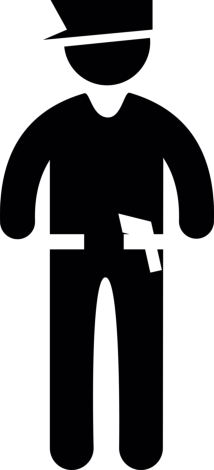 Policeman Standing Up Vinyl Svg File, Free Vectors File